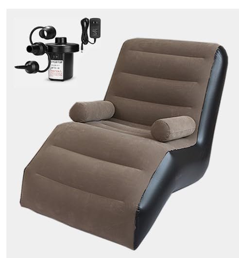 Pearo Inflatable Air Sofa Chair - Portable Single Seater Recliner Sofa Bed Set with Pump, Comfortable Air Chair, Inflatable Lounge Chair for Home, Outdoors &amp; Travel - View 4
